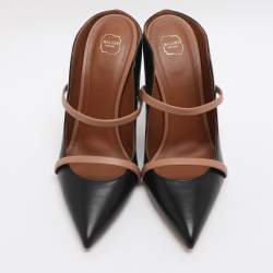 Pre Owned Malone Souliers Black Leather Maureen Pointed Toe Mule Size 38.5
