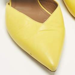 Pre Owned Malone Souliers Yellow/Purple Leather and Cord Maisie Pointed Toe Mules Size 40