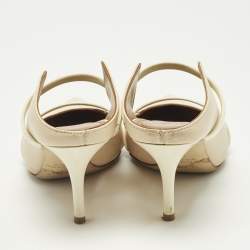 Pre Owned Malone Souliers Cream Leather Maureen Mules Size 36