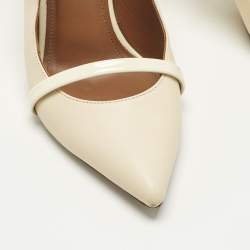 Pre Owned Malone Souliers Cream Leather Maureen Mules Size 36