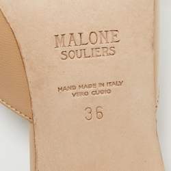 مملوكة مسبقًا صندل سلايد مالون سولييه بيرلا جلد بيج مقاس 38