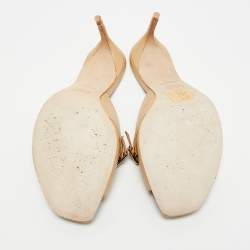 مملوكة مسبقًا صندل سلايد مالون سولييه بيرلا جلد بيج مقاس 38