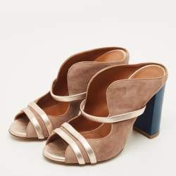 Pre Owned حذاء مولز مالون سولييه نوره جلد أخضر مقاس 37.5