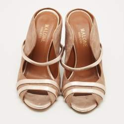 Pre Owned حذاء مولز مالون سولييه نوره جلد أخضر مقاس 37.5