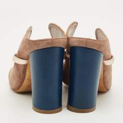 Pre Owned حذاء مولز مالون سولييه نوره جلد أخضر مقاس 37.5