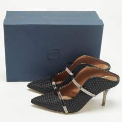 Pre Owned حذاء ميول مالون سوليه مورين من الجلد باللونين الأسود/الأبيض مقاس 40