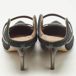 Pre Owned حذاء ميول مالون سوليه مورين من الجلد باللونين الأسود/الأبيض مقاس 40