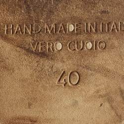 مملوكة مسبقًا Malone Souliers Robyn Size 40 Beige/Silver Suede Ballet Flats