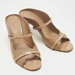 مملوكة مسبقًا حذاء مولز مالون سولييه نوره جلد أخضر مقاس 37.5