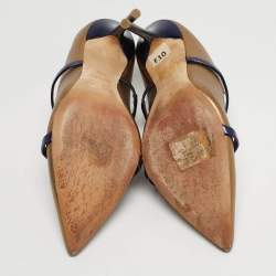 Pre Owned حذاء ميول مالون سوليه مورين من الجلد باللونين الأسود/الأبيض مقاس 40