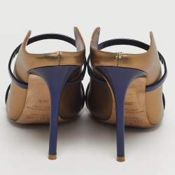 Pre Owned حذاء ميول مالون سوليه مورين من الجلد باللونين الأسود/الأبيض مقاس 40