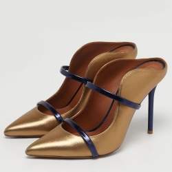 Pre Owned حذاء ميول مالون سوليه مورين من الجلد باللونين الأسود/الأبيض مقاس 40