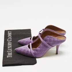 Pre Owned حذاء مولي مالبن سوليه ماورين ساتان مضلع أرجواني مقاس 36