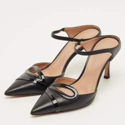 Pre Owned حذاء سلايد مالون سولييه روي ليوولت جلد زهري مقاس 40