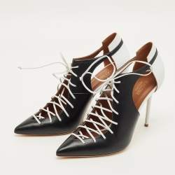 مملوكة مسبقًا Malone Souliers Montana Size 41.5 Black/White Leather Pumps