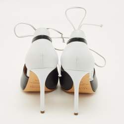 مملوكة مسبقًا Malone Souliers Montana Size 41.5 Black/White Leather Pumps