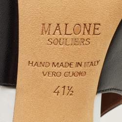 مملوكة مسبقًا Malone Souliers Montana Size 41.5 Black/White Leather Pumps