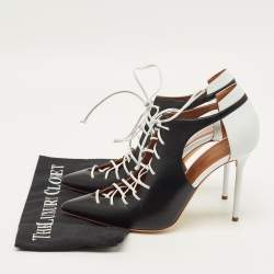 مملوكة مسبقًا Malone Souliers Montana Size 41.5 Black/White Leather Pumps