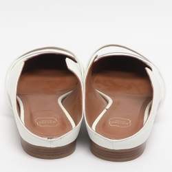 مملوكة مسبقًا حذاء فلات مالون سوليه مورين جلد أبيض مقاس 38.5