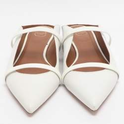 مملوكة مسبقًا حذاء فلات مالون سوليه مورين جلد أبيض مقاس 38.5