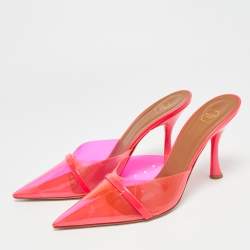Pre Owned Malone Souliers Joella Size 41 Pink PVC Heel Mules