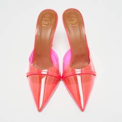 Pre Owned Malone Souliers Joella Size 41 Pink PVC Heel Mules