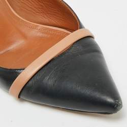 مملوكة مسبقًا حذاء مالون سولييه فلات ماريون لوولت جلد وقماش أوف وايت / وردي مقاس 37