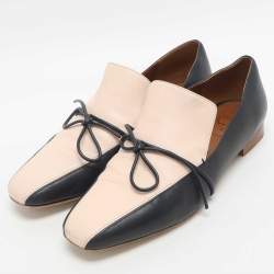 Pre Owned حذاء لوفرز مالوني سولييه بالتعاون مع روكسندا سيلينا جلد زهري مقاس 39