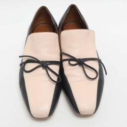 Pre Owned حذاء لوفرز مالوني سولييه بالتعاون مع روكسندا سيلينا جلد زهري مقاس 39