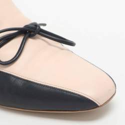 Pre Owned حذاء لوفرز مالوني سولييه بالتعاون مع روكسندا سيلينا جلد زهري مقاس 39