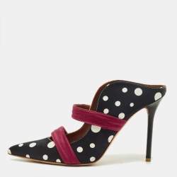 مملوكة مسبقًا Malone Souliers Maureen Size 39 Tricolor Satin Mules