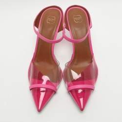 مملوكة مسبقًا Malone Souliers Iona Size 41 Fuchsia Leather and PVC Mules
