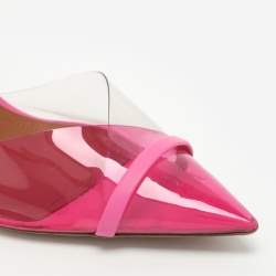 مملوكة مسبقًا Malone Souliers Iona Size 41 Fuchsia Leather and PVC Mules