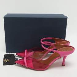 مملوكة مسبقًا Malone Souliers Iona Size 41 Fuchsia Leather and PVC Mules