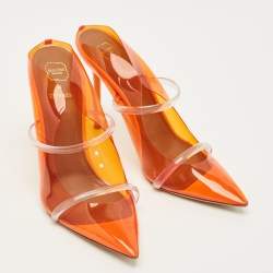 Pre Owned حذاء مولز مالون سولييه ماورين برتقالي/شفاف PVC مقاس 38.5