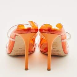 Pre Owned حذاء مولز مالون سولييه ماورين برتقالي/شفاف PVC مقاس 38.5
