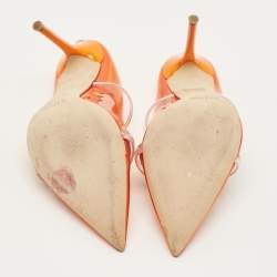 Pre Owned حذاء مولز مالون سولييه ماورين برتقالي/شفاف PVC مقاس 38.5