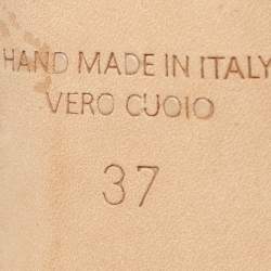 Pre Owned صندل سلايد مالون سولييه مورين جلد بيج/وردي مقاس 37