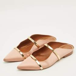 مملوكة مسبقًا صندل سلايد مالون سولييه ماورين جلد بيج/أسود مقاس 39