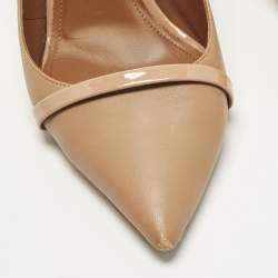 Pre Owned Malone Souliers Marion Size 41 Beige Leather Slingback Pumps