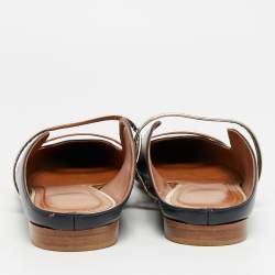 Pre Owned حذاء سلايد مالون سولييه مورين جلد أزرق كحلي/ذهبي مقاس 43