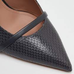 Pre Owned حذاء مولز كعب عالي مالون سوليه مورين جلد أسود مقاس 41