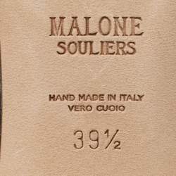 Pre Owned حذاء مولز كعب عالي مالون سوليه مورين جلد أسود مقاس 41