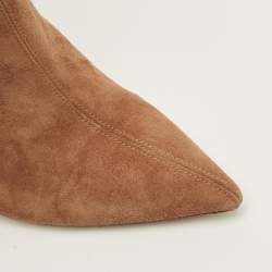 Pre Owned Malone Souliers Daisy Luwolt Size 38 Brown Suede Ankle Length Boots