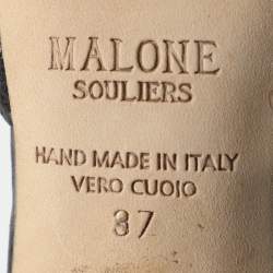 مملوكة مسبقًا حذاء سلايد مالون سولييه ميسي مزين دانتيل أسود مقاس 37