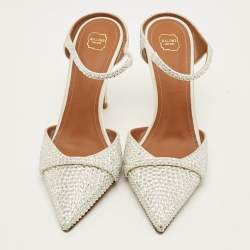 مملوكة مسبقًا Malone Souliers Iona Size 38 White Satin Mules