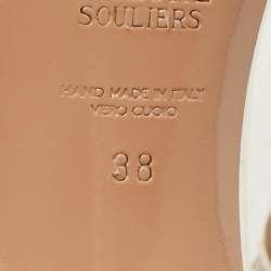 مملوكة مسبقًا Malone Souliers Iona Size 38 White Satin Mules