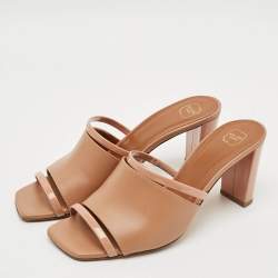 Pre Owned حذاء مولز مالون سولييه نوره جلد أخضر مقاس 37.5