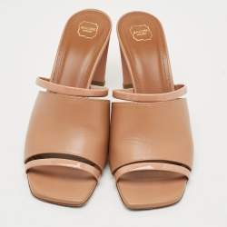 Pre Owned حذاء مولز مالون سولييه نوره جلد أخضر مقاس 37.5