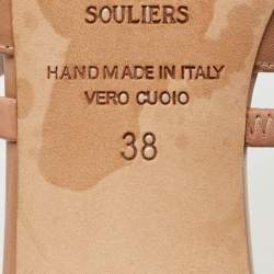 Pre Owned حذاء مولز مالون سولييه نوره جلد أخضر مقاس 37.5